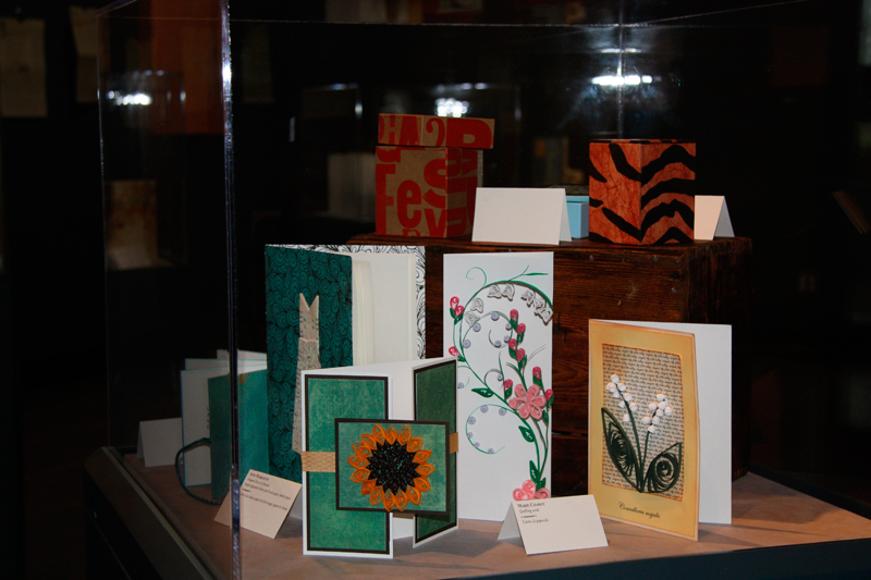 Examples of works on display