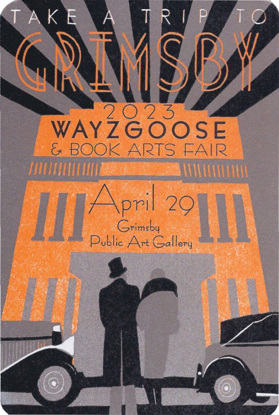 Wayzgoose 2023 postcard by Weathervane Press