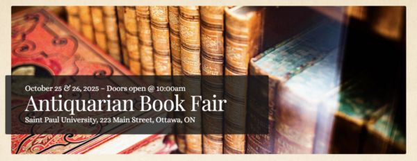 Antiquarian Book Fair 2025 banner